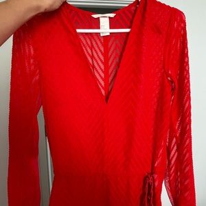 Red Floor length Dress